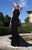 Tarik Ediz - Draped Halter Neck Gown 92629 in Black