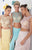 Tarik Ediz - Two-Piece Fringe Gown 92651 in Yellow and Blue