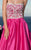 Tarik Ediz - Strapless Lace Gown 92657 in Pink
