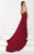 Tarik Ediz - Beaded Panel Gown 92669 in Red