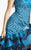 Blush - 9266 Asymmetrical Ruffled Tiered Gown In Blue