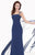 Tarik Ediz - Chiffon Panel Gown 92670 in Blue