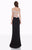 Tarik Ediz - Bejeweled Off-Shoulder Gown 92672 in Black