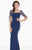 Tarik Ediz - Flutter Illusion Gown 92673 in Blue