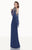 Tarik Ediz - Flutter Illusion Gown 92673 in Blue
