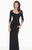 Tarik Ediz - Embellished Cuff Gown 92676 in Black