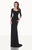 Tarik Ediz - Embellished Cuff Gown 92676 in Black