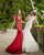 Tarik Ediz - Taffeta Trumpet Gown 92680 in Red and White