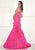 Tarik Ediz - Ruffled Straight Across Neck Gown 92685 in Pink