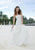 Tarik Ediz - Ruffled Straight Across Neck Gown 92685 in White
