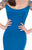 Tarik Ediz - Embellished Sleeves Long Dress 92697 in Blue