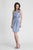 Alexia Designs - 926 Bow Accented Cummerbund Sheath Dress In Blue