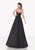 Tarik Ediz - Illusion Bateau Neck Gown 92703 in Black