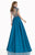 Tarik Ediz - Embellished Long Gown 92719 in Blue