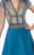 Tarik Ediz - Embellished Long Gown 92719 in Blue