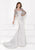 Tarik Ediz - Strapless Mermaid Gown 92725 in Silver