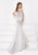 Tarik Ediz - Strapless Mermaid Gown 92725 in Silver
