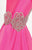 Tarik Ediz Cap Sleeved Deep V-Neck Mermaid Gown 92729 In Pink