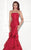 Tarik Ediz - Strapless Trumpet Gown 92735 in Red