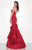 Tarik Ediz - Strapless Trumpet Gown 92735 in Red