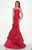 Tarik Ediz - Strapless Trumpet Gown 92735 in Red