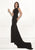 Tarik Ediz - Halter Long Gown 92742 in Black