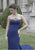 Tarik Ediz - Sleeveless Sheer Long Dress 92747 in Blue