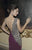 Tarik Ediz - Illusion Bateau Neck Sheath Gown 92756 in Purple