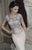 Tarik Ediz - Scoop Neck Sheath Gown 92760 in Gray