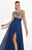 Tarik Ediz - Embellished Long Dress 92788 in Blue