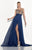 Tarik Ediz - Embellished Long Dress 92788 in Blue