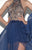Tarik Ediz - Halter Long Dress 92791 in Blue