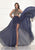 Tarik Ediz - Halter Long Dress 92791 in Blue