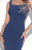 Tarik Ediz - Square Long Dress 92793 in Blue