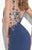 Tarik Ediz - Square Long Dress 92793 in Blue