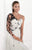 Tarik Ediz - Printed Silk Chiffon Gown 92795 in Black and White