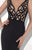 Tarik Ediz - V Neck Long Dress 92798 in Black