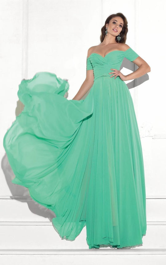 Tarik Ediz - Sweetheart A-Line Gown 92800 in Green