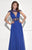 Tarik Ediz - Beaded Long Dress 92803 in Blue