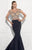 Tarik Ediz - Off Shoulder Long Dress 92804 in Neutral and Black