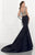 Tarik Ediz - Off Shoulder Long Dress 92804 in Neutral and Black