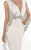 Tarik Ediz - Plunging Trumpet Gown 92806 in White