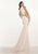 Tarik Ediz - Plunging Trumpet Gown 92806 in White