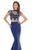 Tarik Ediz - Two Piece Trumpet Gown 92816 in Blue