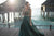 Tarik Ediz - Bateau Neck A-Line Dress 92818 in Green