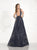 Tarik Ediz - 92819 Sleeveless Embellished Tulle Gown In Blue
