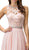 Dancing Queen - 9281 Sleeveless Open Back Chiffon Long Prom Dress in Pink