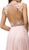 Dancing Queen - 9281 Sleeveless Open Back Chiffon Long Prom Dress in Pink