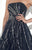 Tarik Ediz - Strapless Embellished Ballgown 92820 in Blue