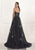 Tarik Ediz - Strapless Embellished Ballgown 92820 in Blue